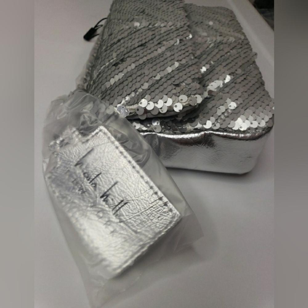 SOLD NWT Nicole Miller Sequin Small Clutch Crossbody Purse Bag - Picture 2 of 7